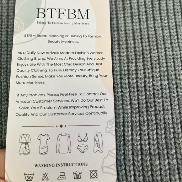 BTFBM Gray Half Zip Ribbed Knit Turtleneck Sweater Size Large NWT - Picture 7 of 7